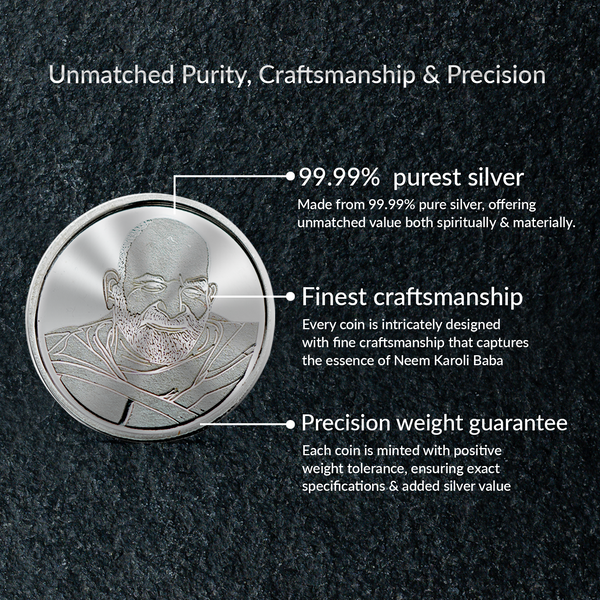 Pure Silver Coins- Special Edition- Neem Karoli Baba