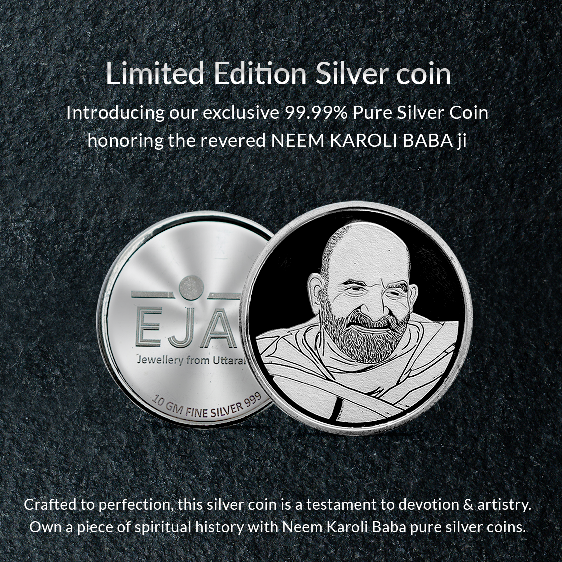 Pure Silver Coins- Special Edition- Neem Karoli Baba