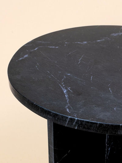 Marble Side Table - Noir Black