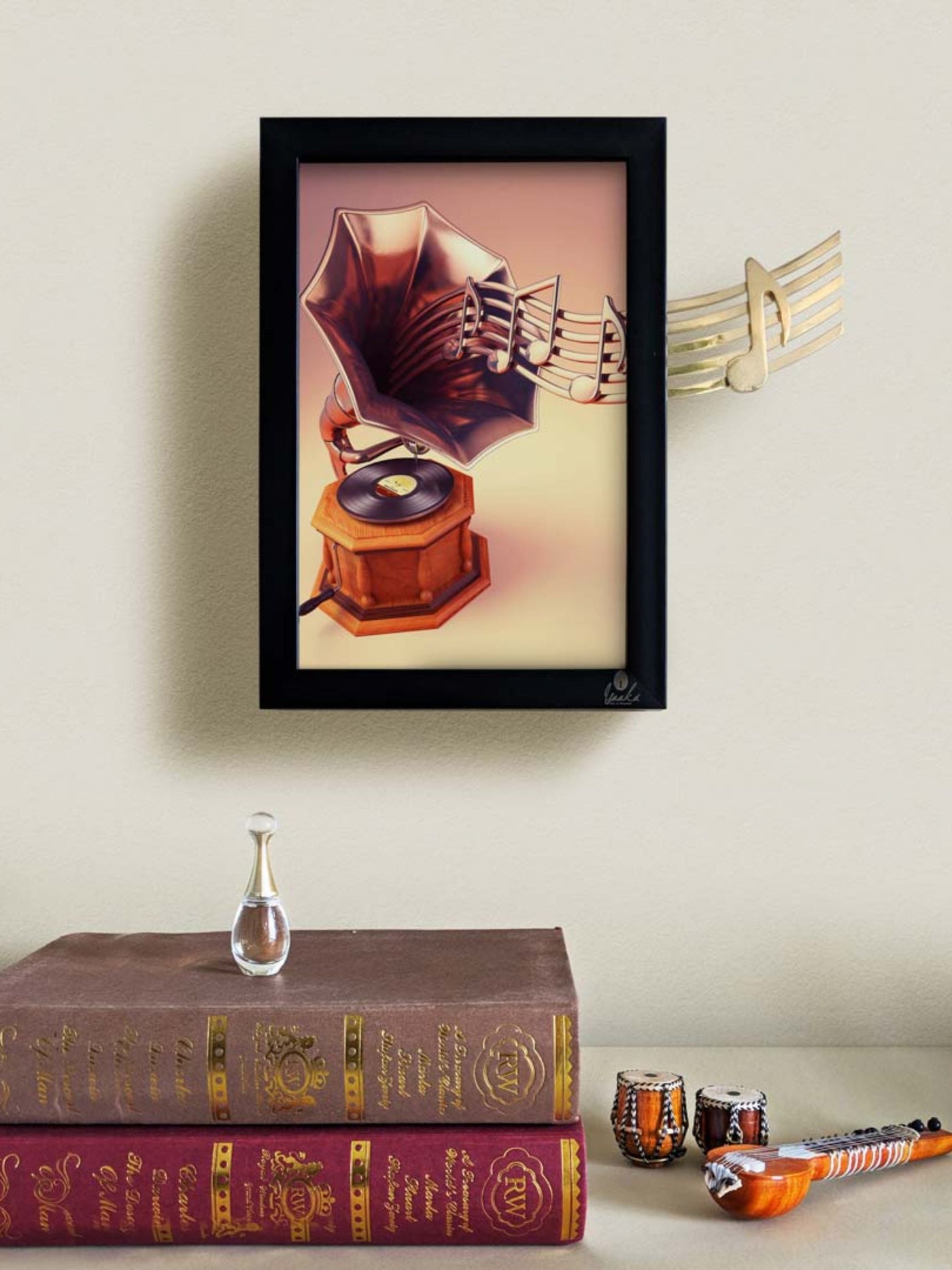 Notes Gramophone Wall Art