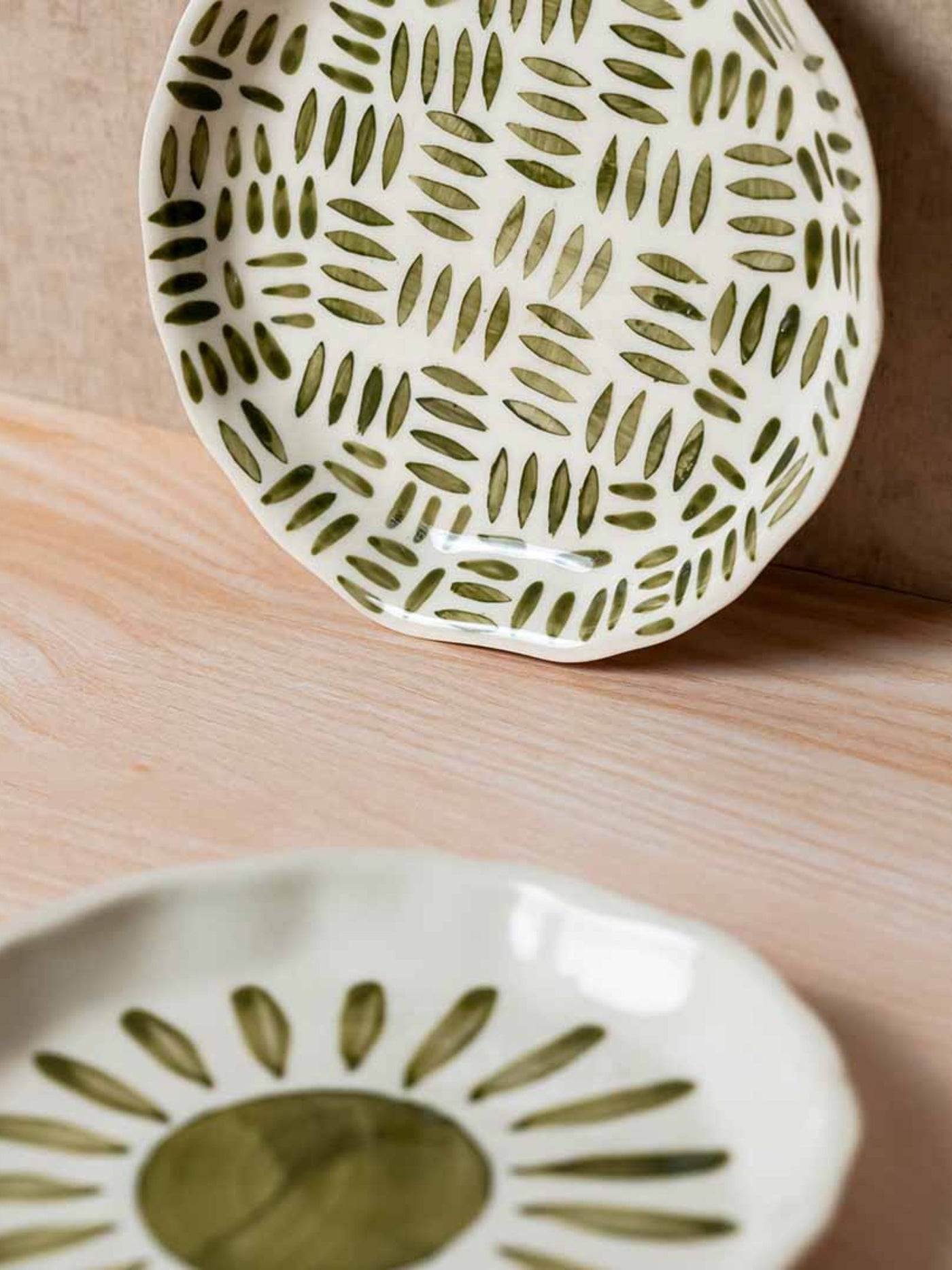 Olive Green Daily Plates Set of 2