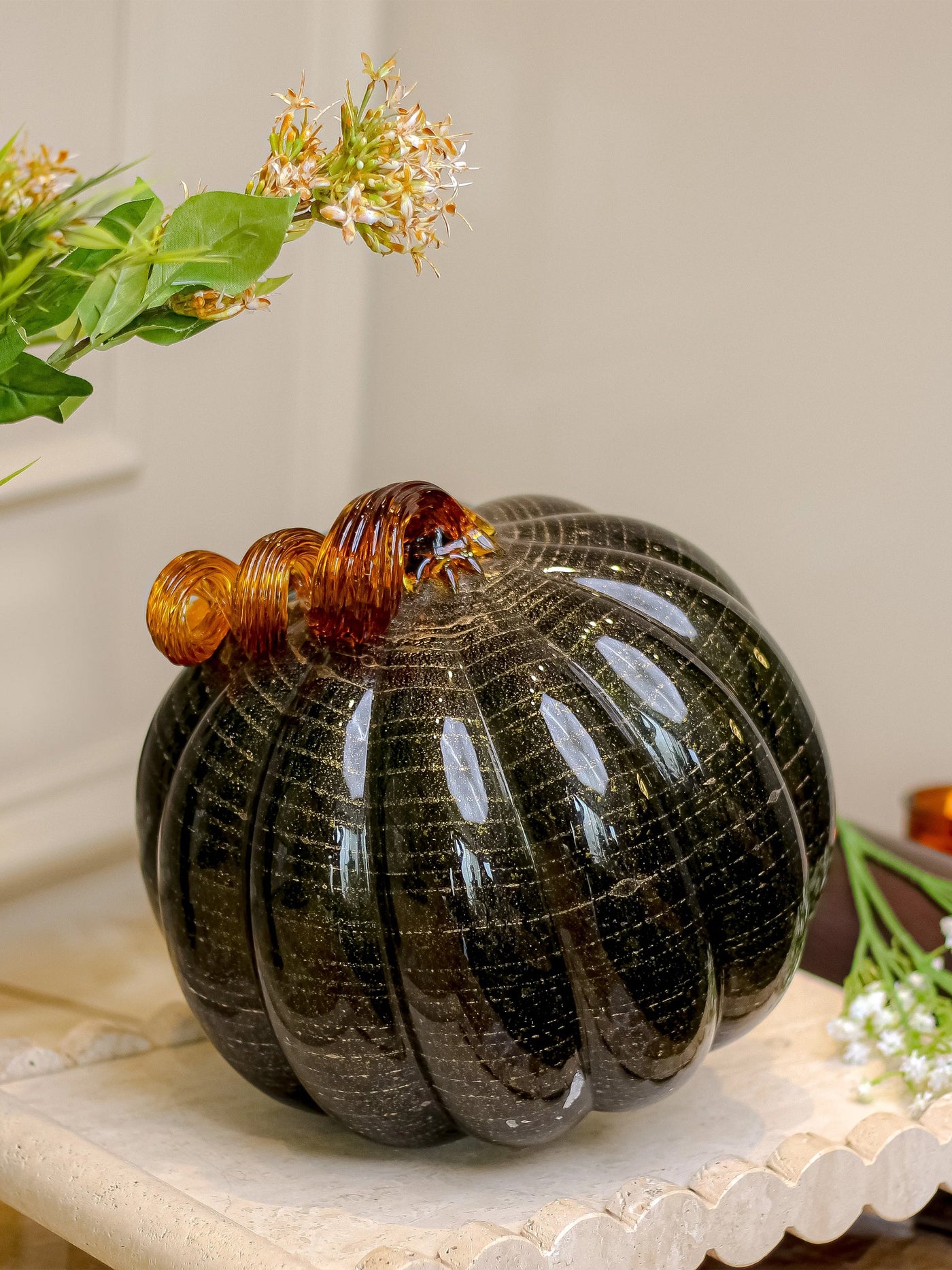 Olive Pumpkin Sculpture