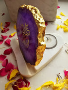 OM Agate with Marble Tea light Religious Home Decor