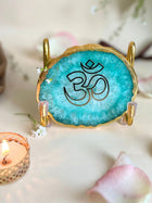 OM Metal Holder with  Agate