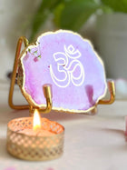OM Metal Holder with  Agate