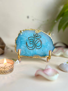 OM Metal Holder with  Agate