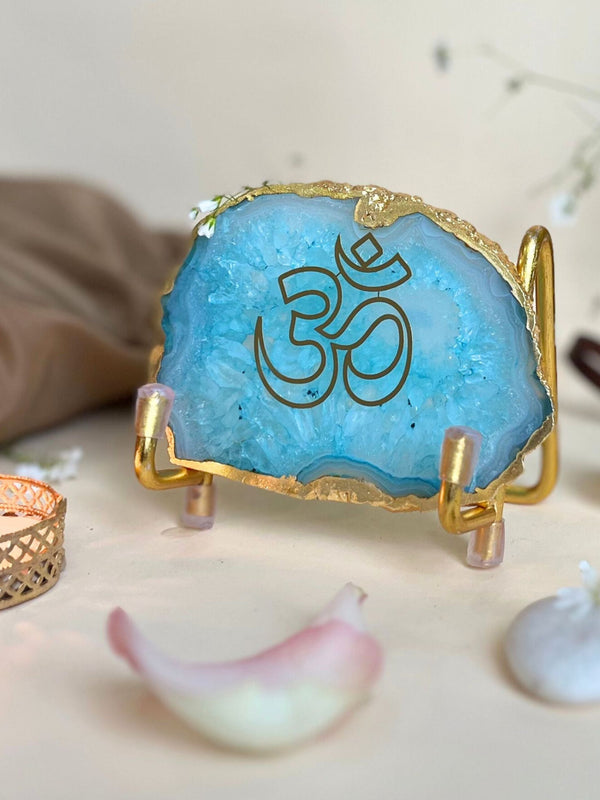 OM Metal Holder with  Agate