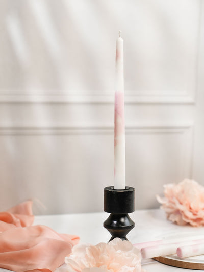 Ombre Pink Taper Candles Set of 4