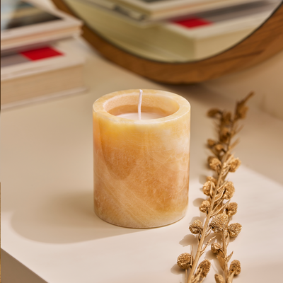 Limited Edition - Marbeoa - Handmade Onyx Stone Candle