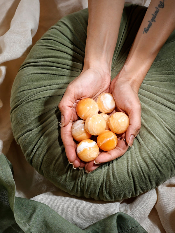 Orange Calcite Sphere