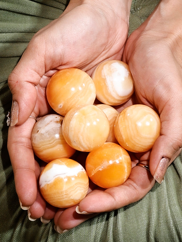 Orange Calcite Sphere