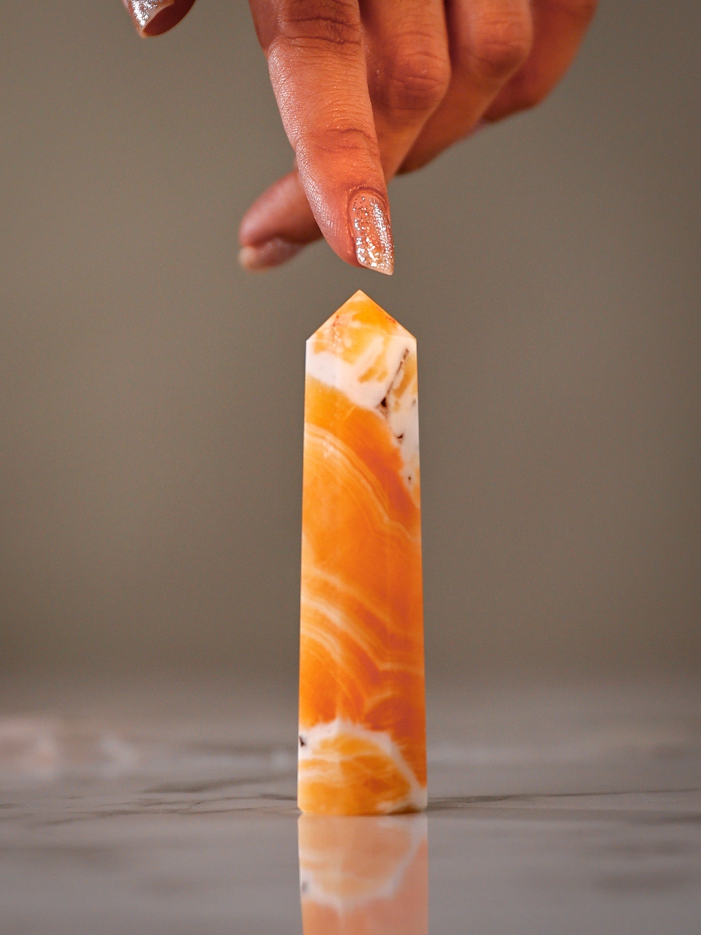 Orange Calcite Tower