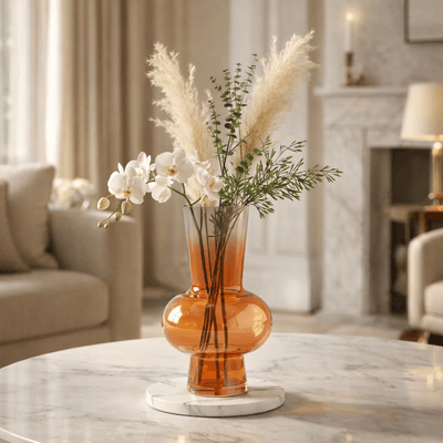 Orange Ombre Flower Vase