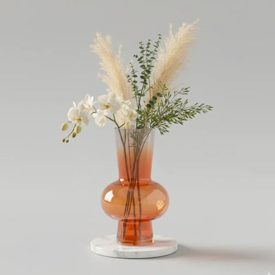 Orange Ombre Flower Vase