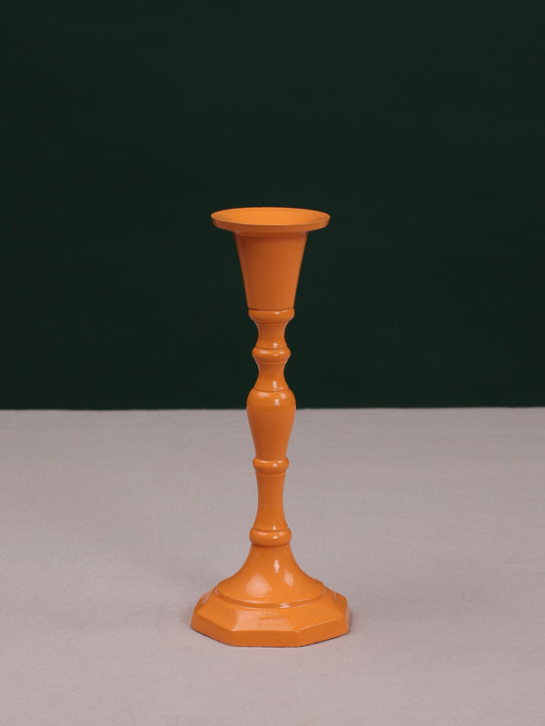Orange Tapered Candle Stand