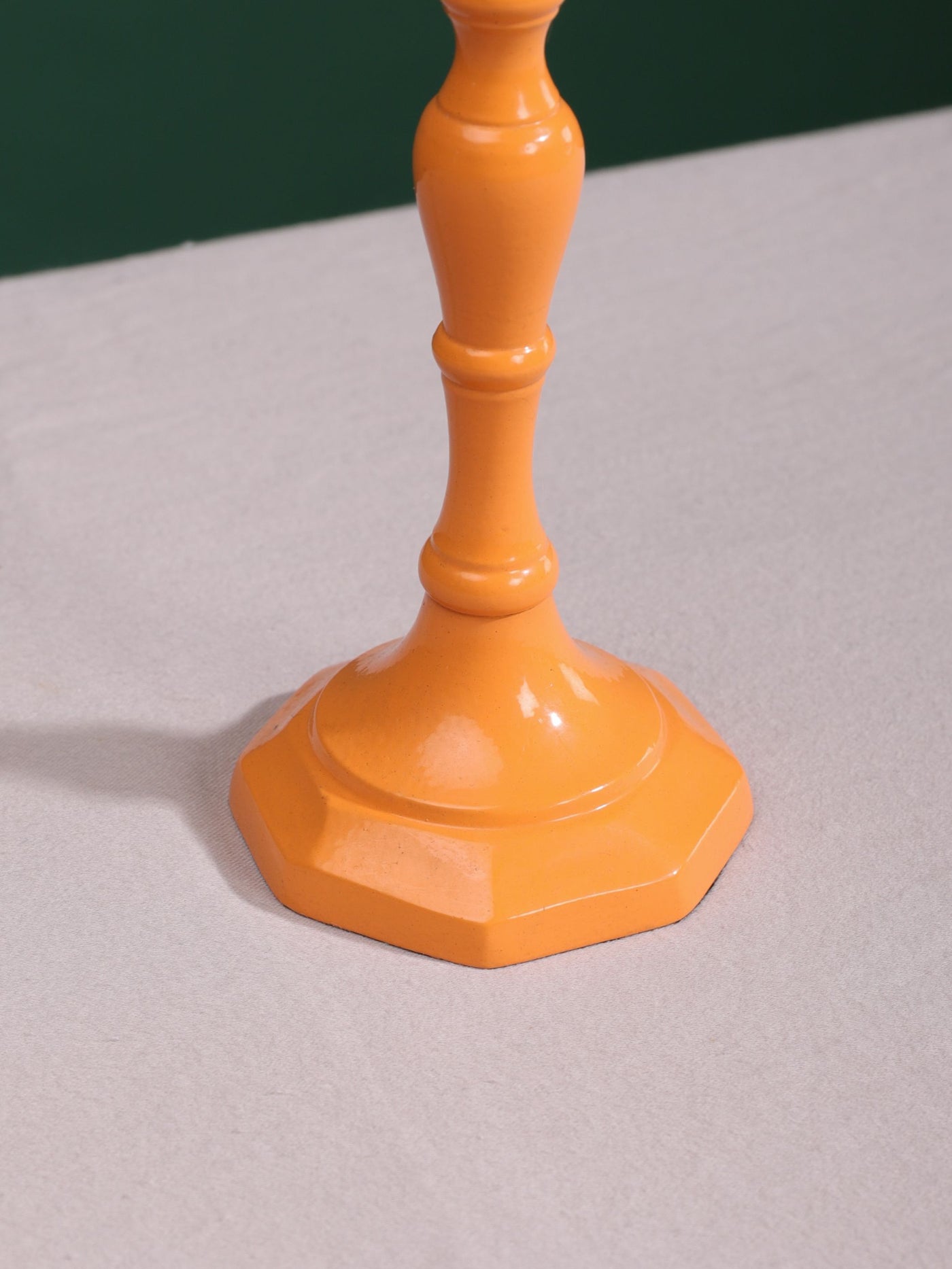 Orange Tapered Candle Stand