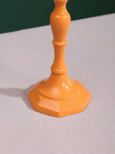 Orange Tapered Candle Stand