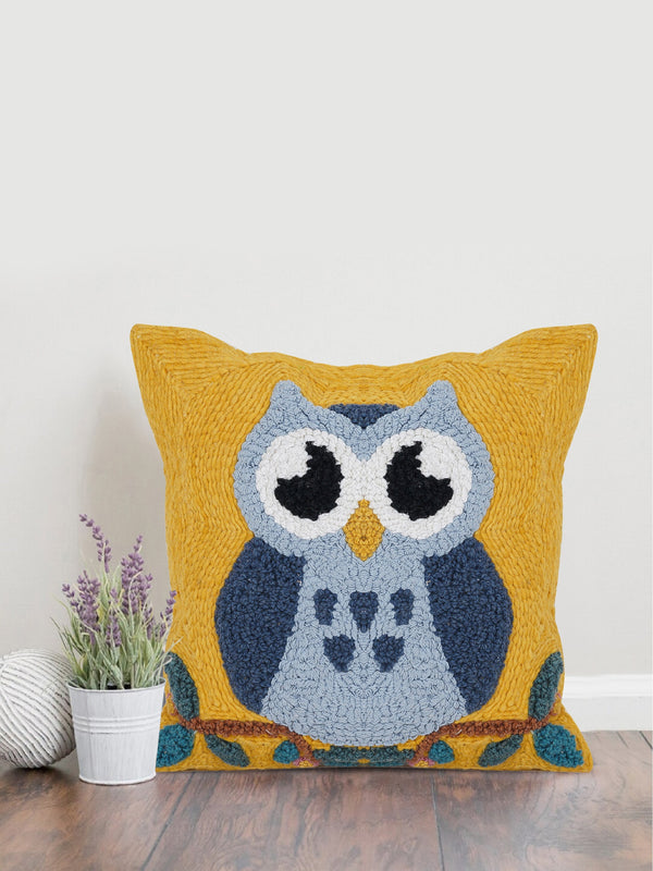Cushion Cover - Owl Embroidered