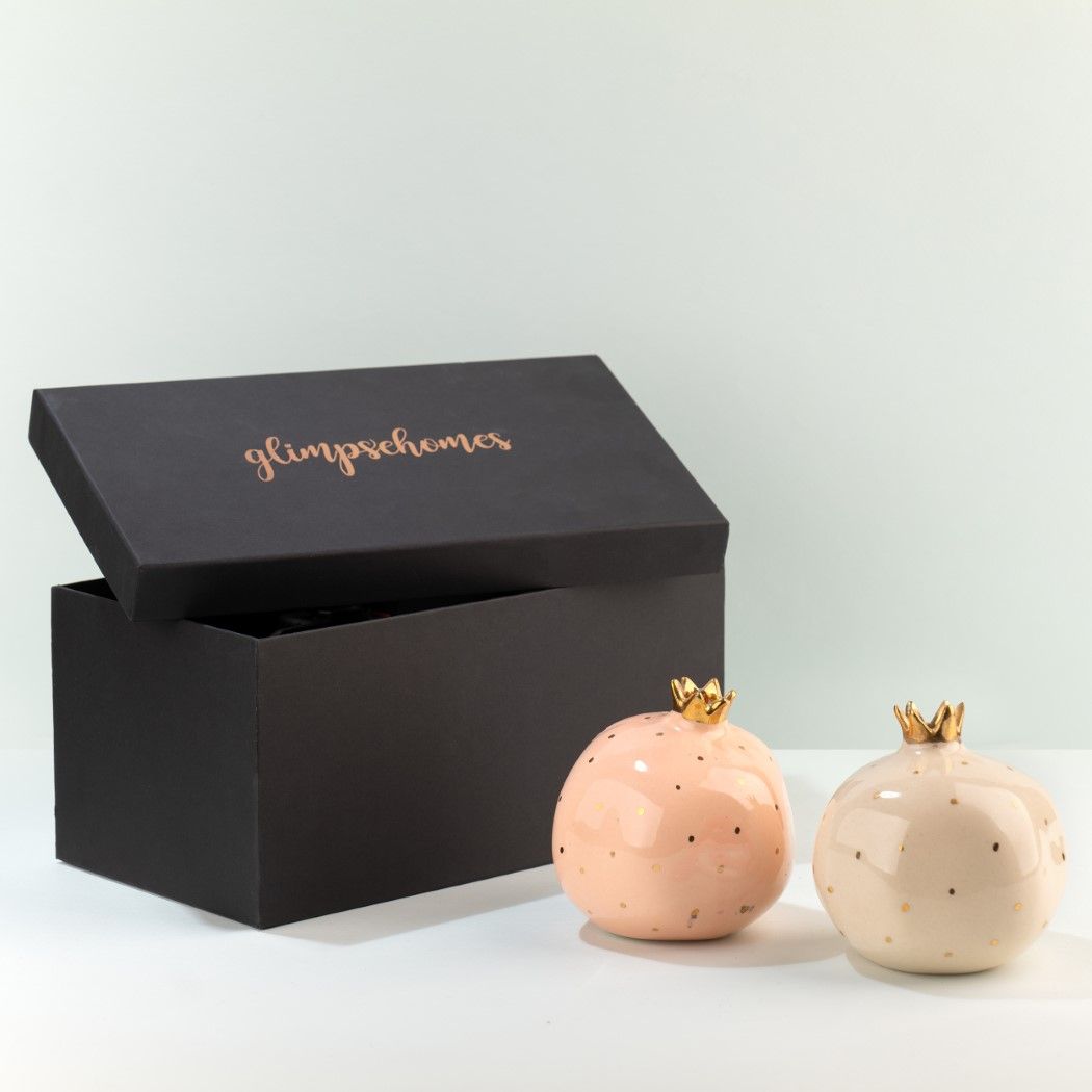 Ceramic Pomegranate Gift Set of 2