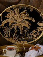 Palm Oval Serving Tray - Set Of 2