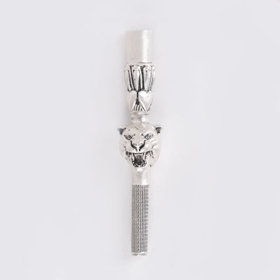 Panther Face Hookah Tip | Silver Plated