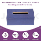 Leather Tissue Box- Navy Blue