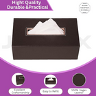 Leather Tissue Box- Black