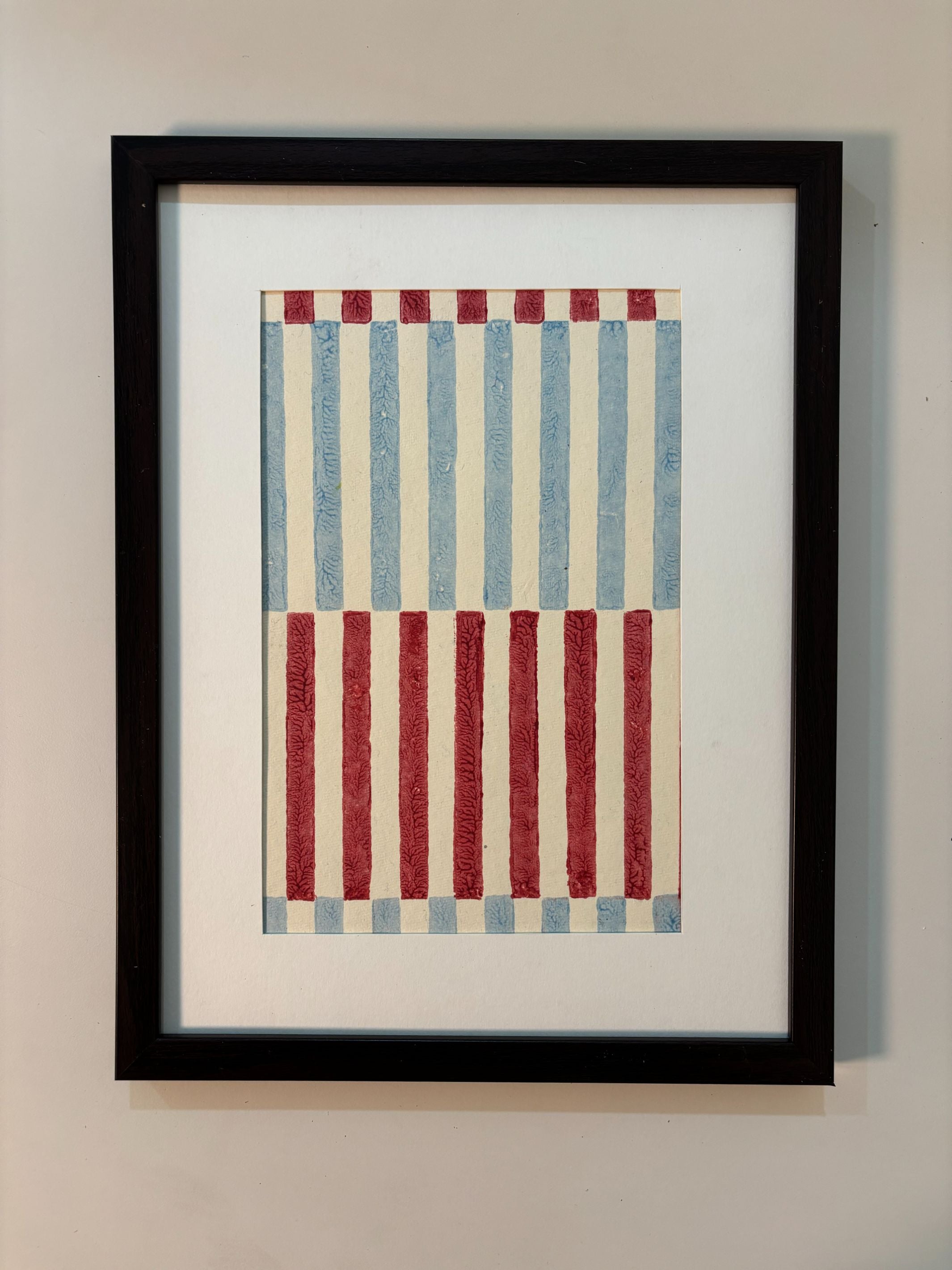 Wall Frame l Handblock printed artwork on handmade paper l 13" x 10"
