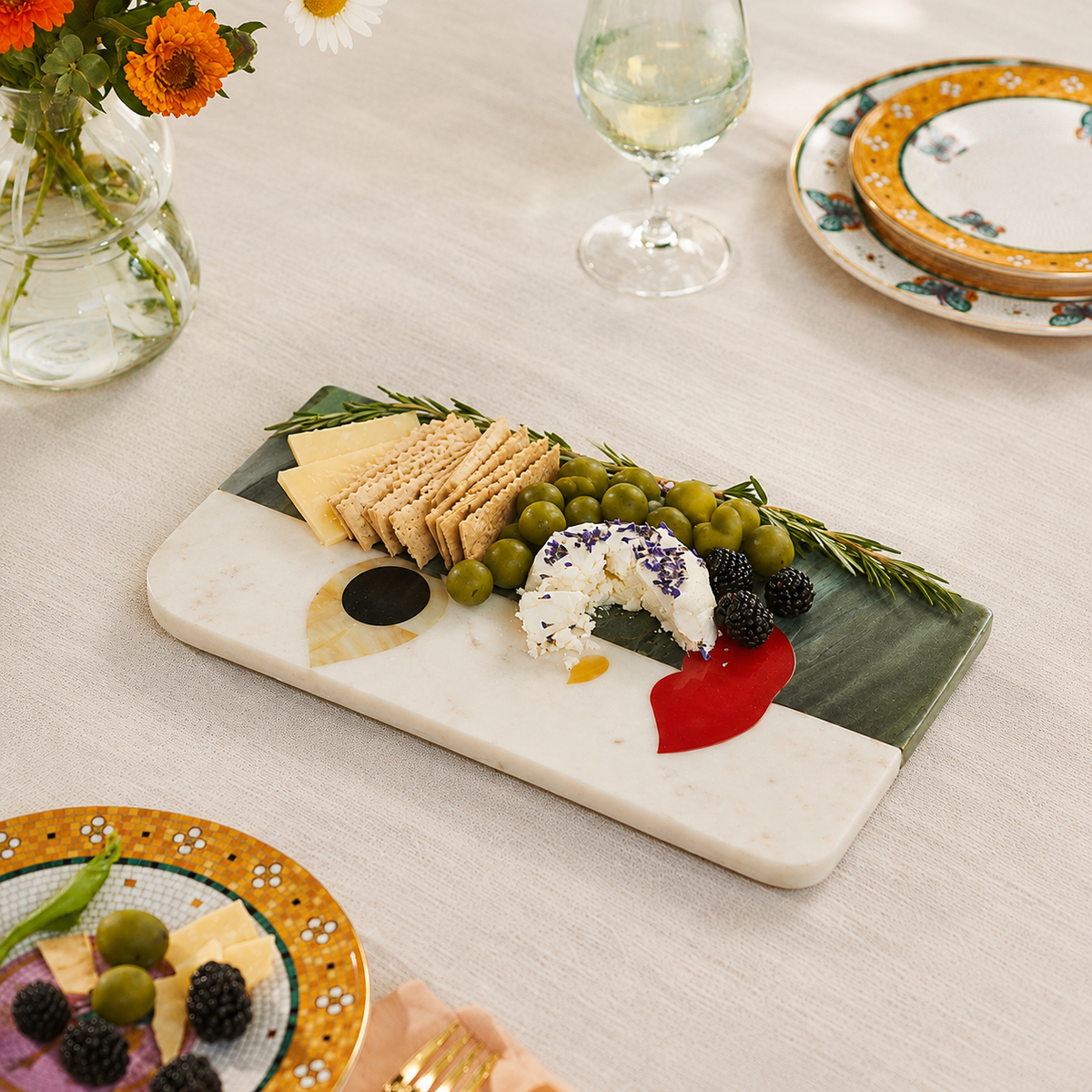 Ceclia - Marble Inlay Platter