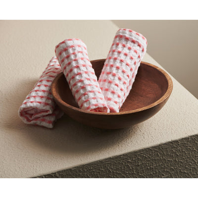 Peach | Cotton | Waffle | Face Towels - Set of 2