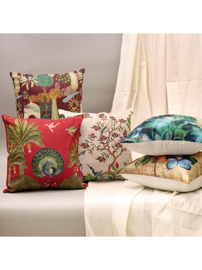 Peacock Paradise Cushion Cover