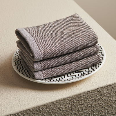 Peat  | Cotton Bamboo | Hammam Terry | Face Towels - Set of 2