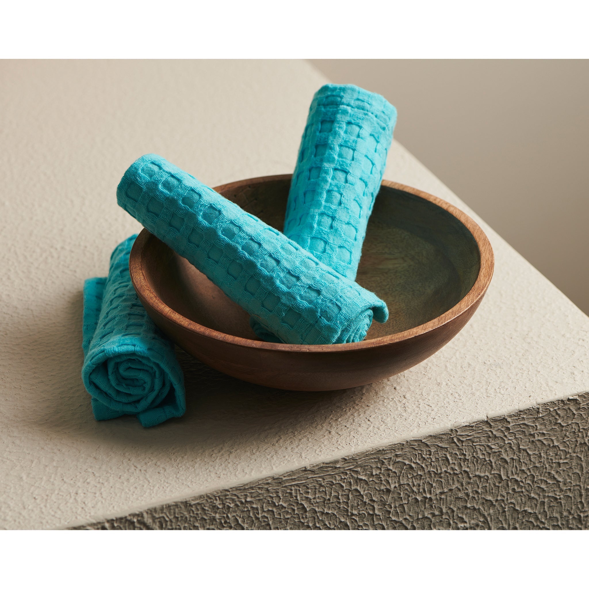 Pebble Cotton Waffle Towel Bath Set