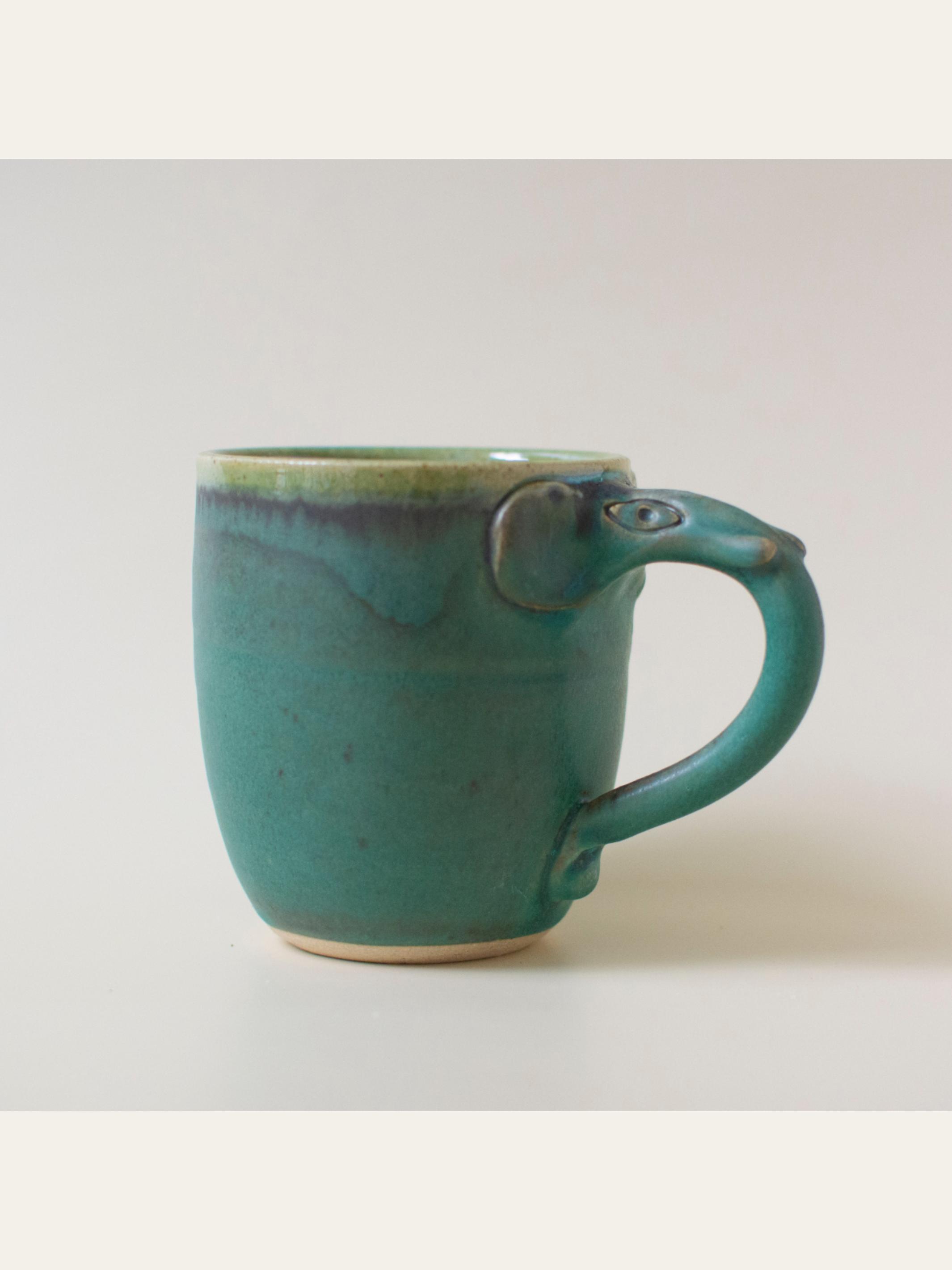 Periyar Mug Set with Platter- Turquoise