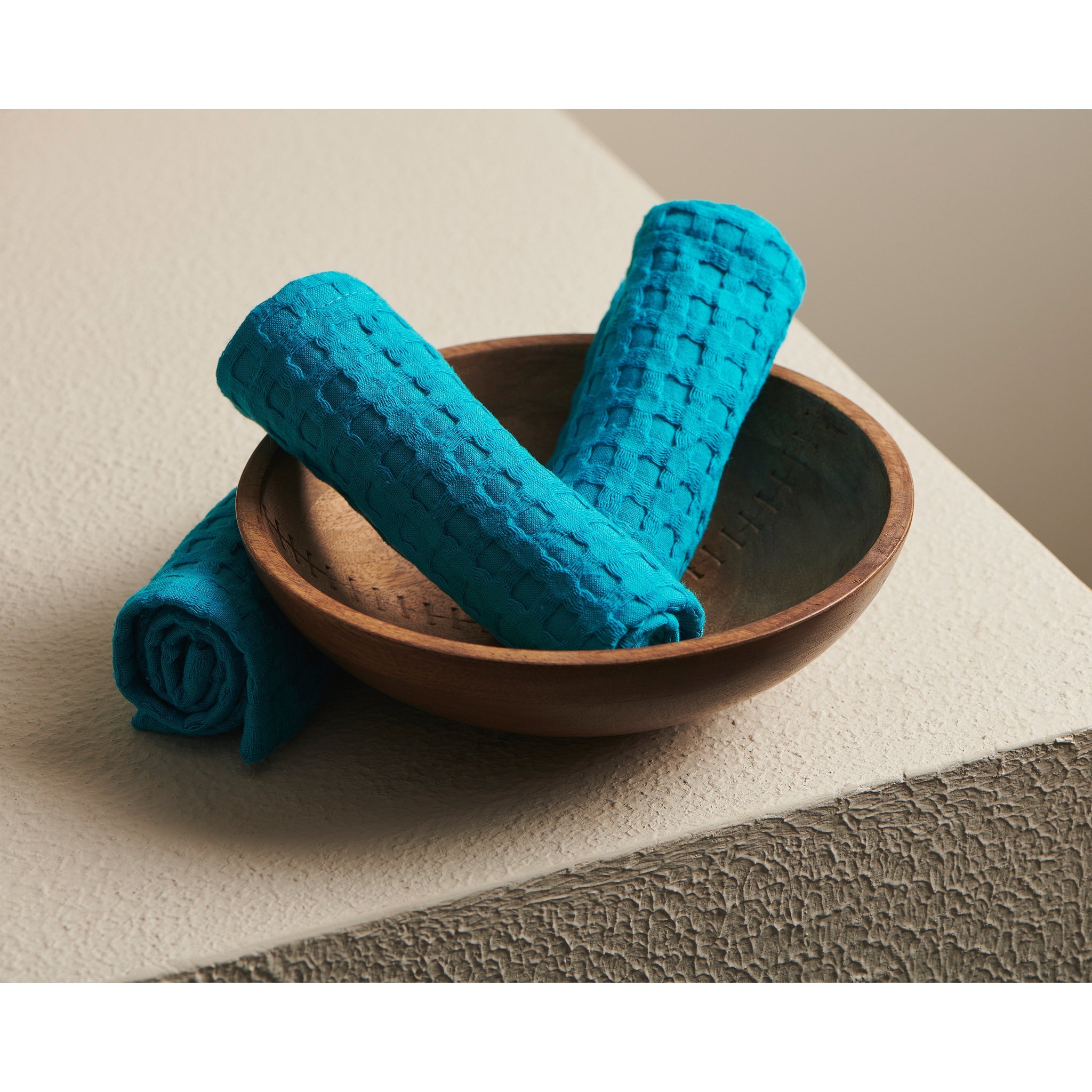 Petunia | Cotton | Waffle | Face Towels - Set of 2 - Product Image 