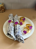 Crystal Agate Napkin Rings Set of 6