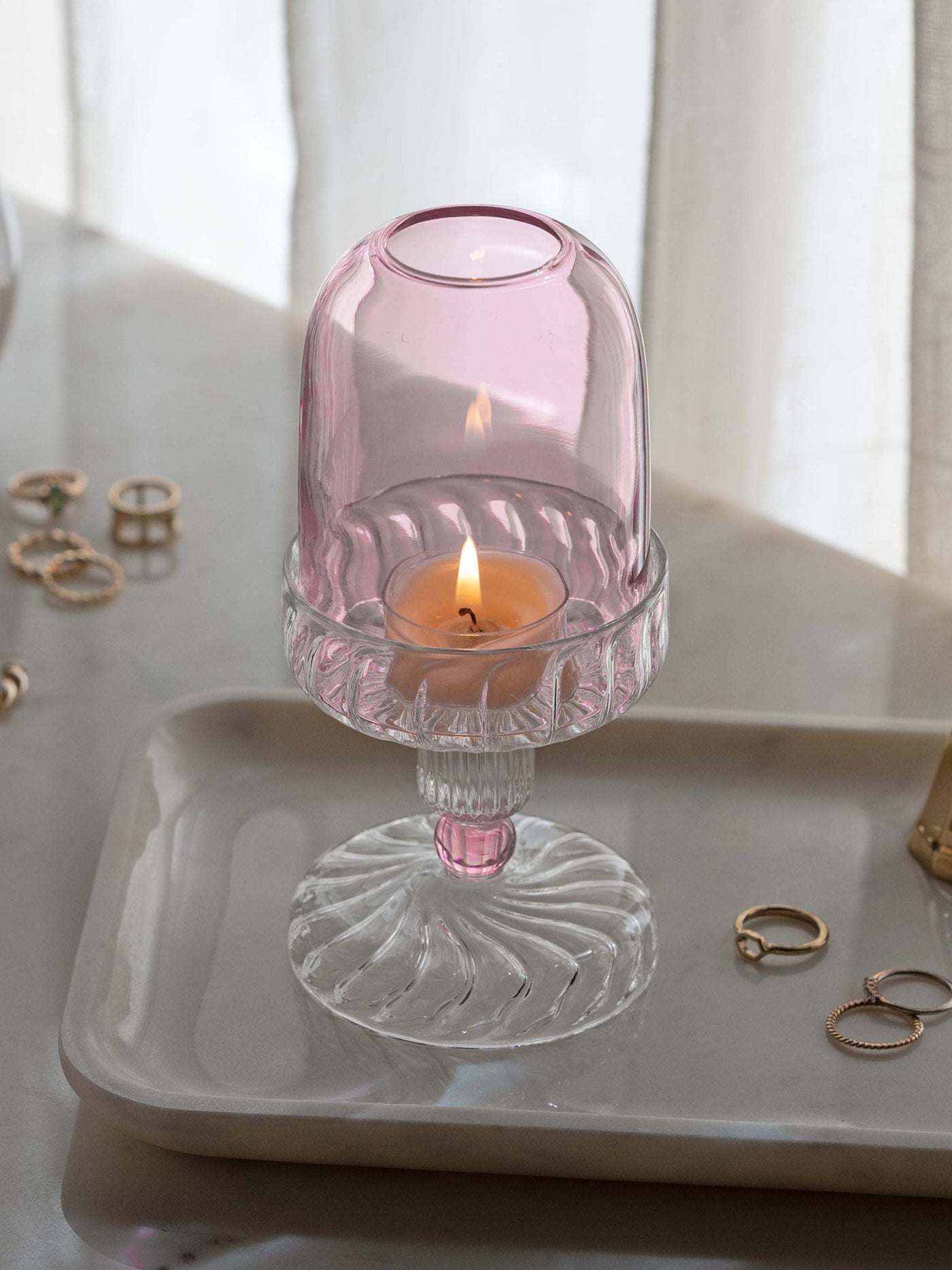 Pink Fairy Lamp Candle Holder