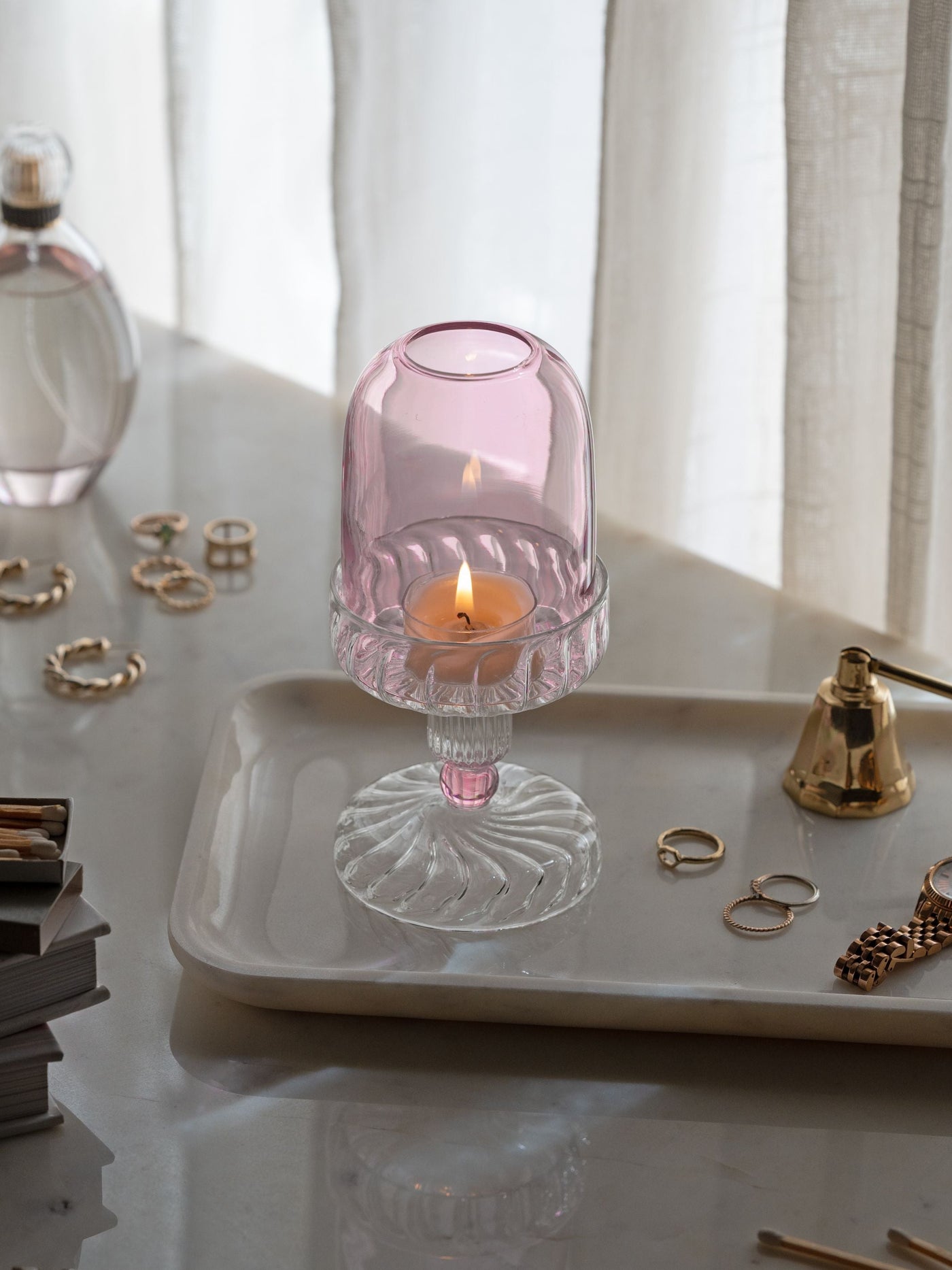 Pink Fairy Lamp Candle Holder