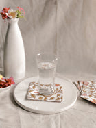 Cotton Coasters Set of 6 - Pink floral
