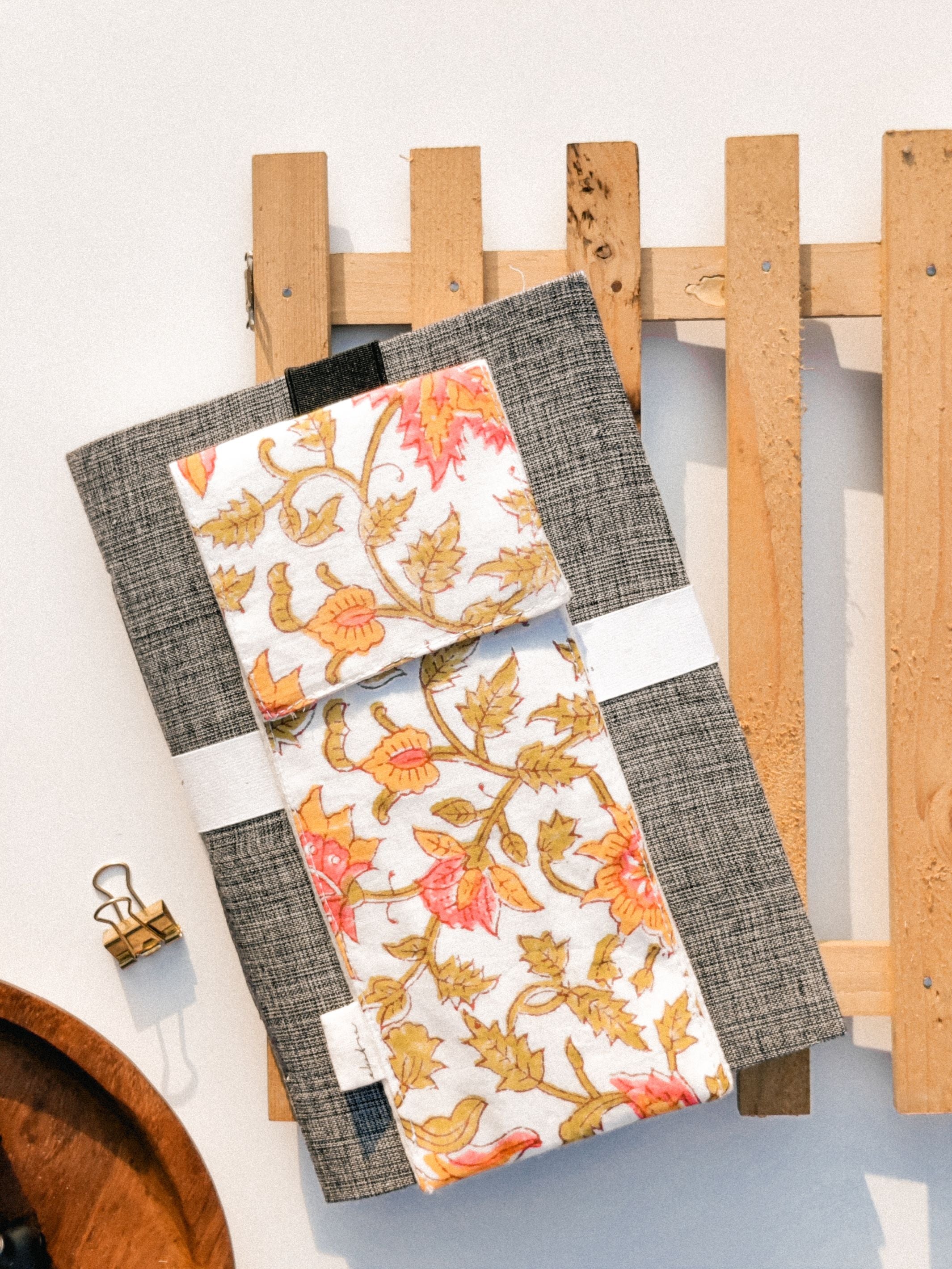 Pen Case - Pink Leafy Floral