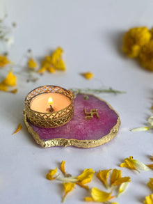 Swastik Tea Light Candle Holder Set of 2