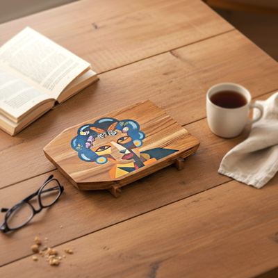 Neo - Hand-Painted (Food Safe) Wooden Platter