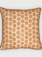 Polka Dot Caramel Velvet Cushion Cover