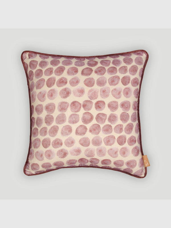 Polka Dot Lavender Velvet Cushion Cover