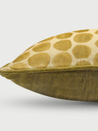Polka Dot Olive Velvet Cushion Cover