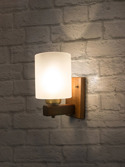 Polo Wooden Single Wall Lamp Sconce