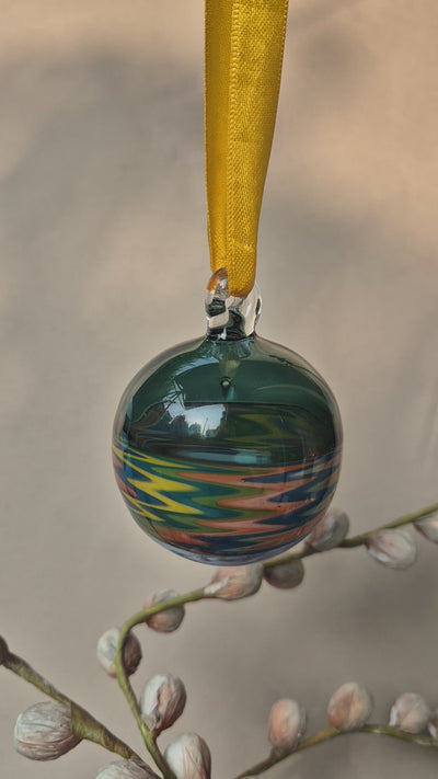 Fiesta Mandala - Handblown Glass Ornament