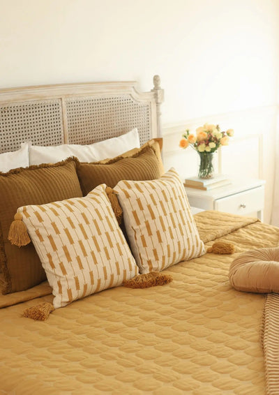 Iris Ochre Cushion Cover