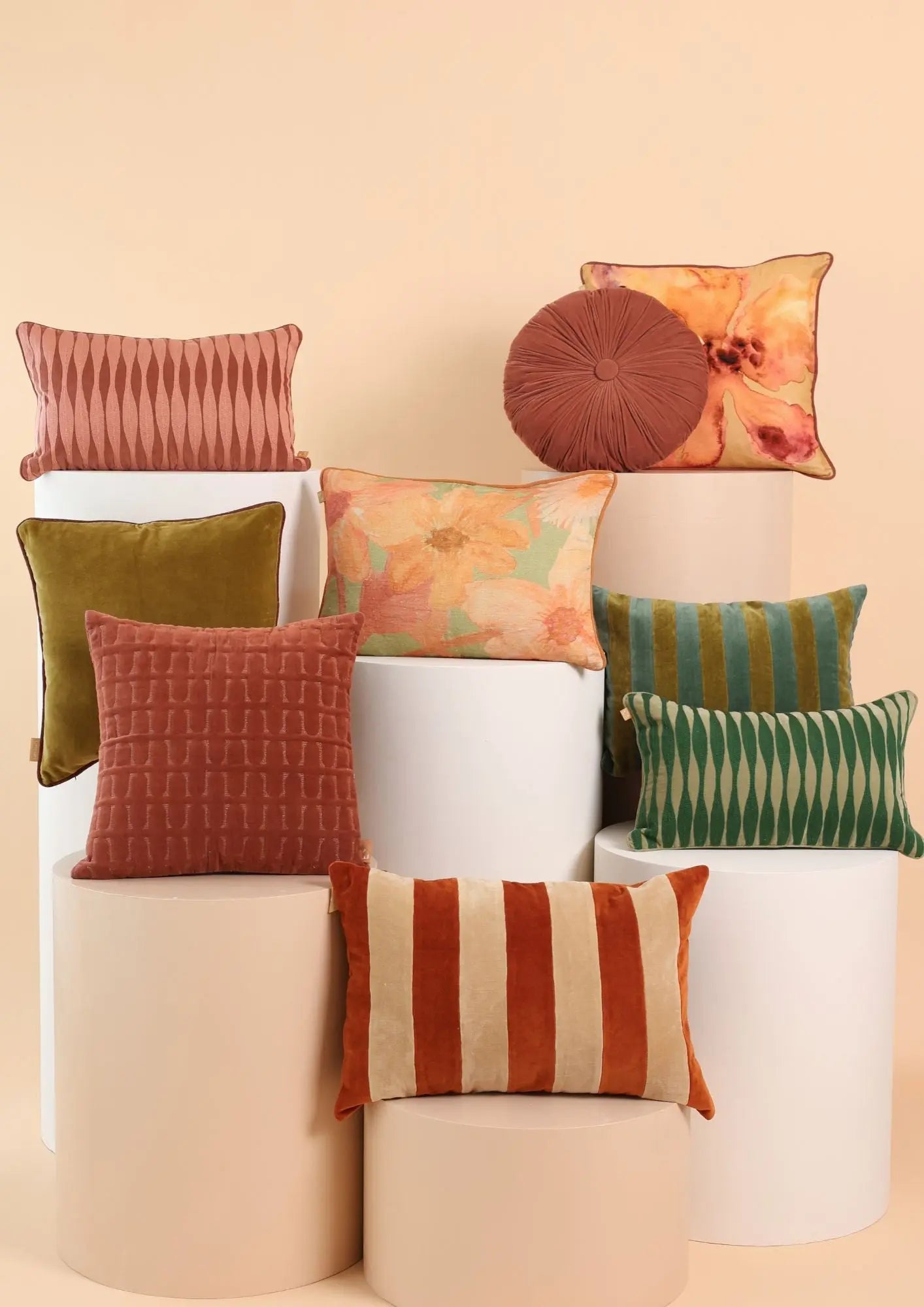 Glow Olive Green Velvet Cushion Cover