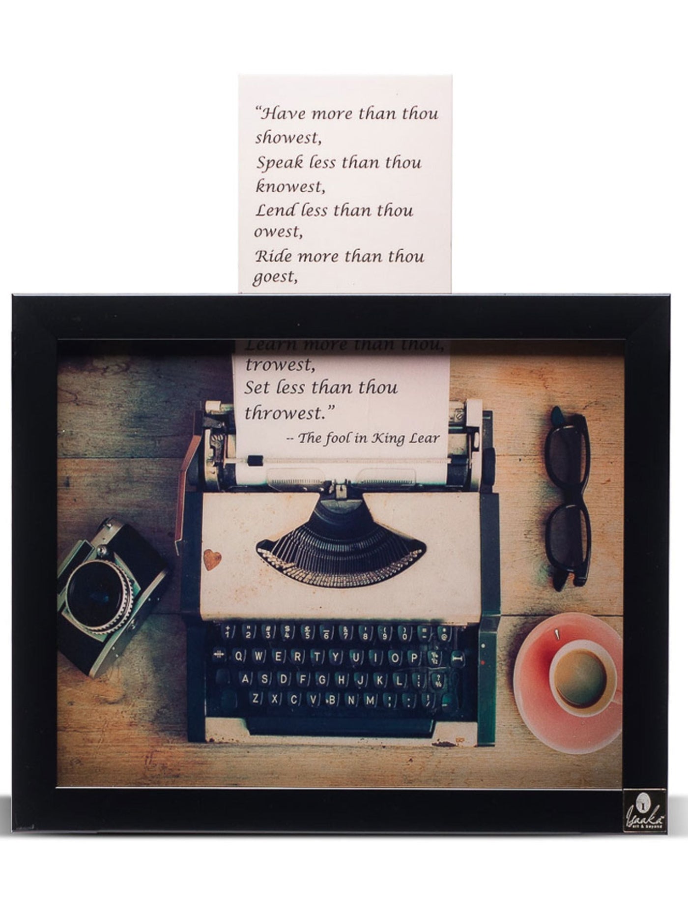 Punch The Keys Typewriter Wall Art